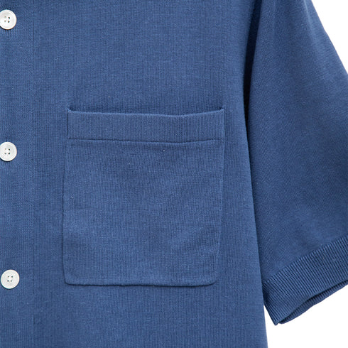 Norse Projects Rollo Cotton Linen SS Shirt Calcite Blue N45-05727187 Degli Uberti